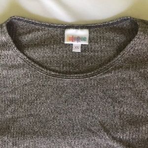 LulaRoe XS gray shimmer irma, new with tags